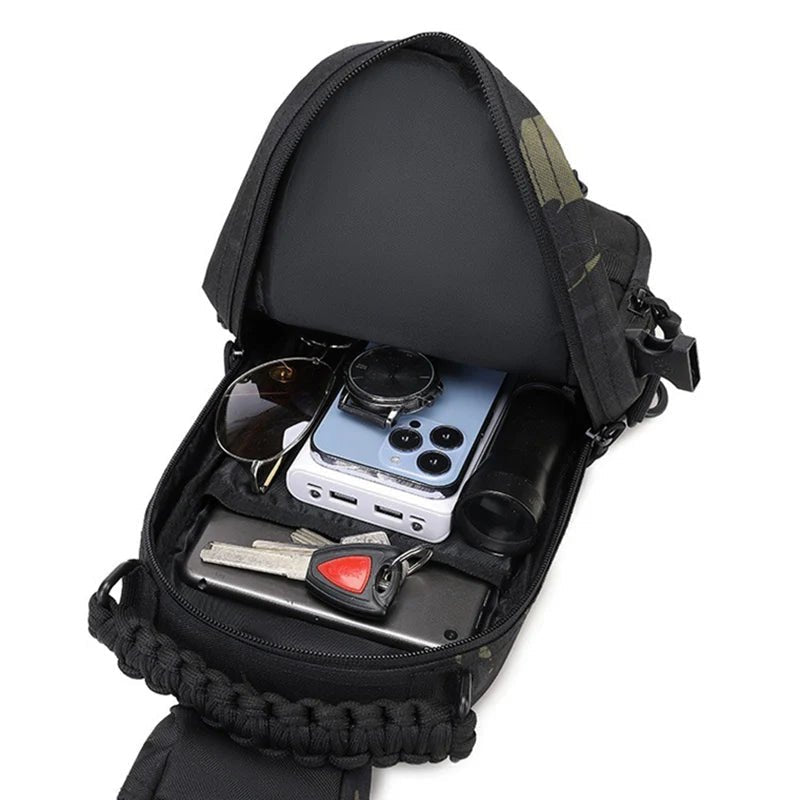 תיק כתף TrailForge MOLLE לטיולים וקמפינג עם נוחות ארגונומית