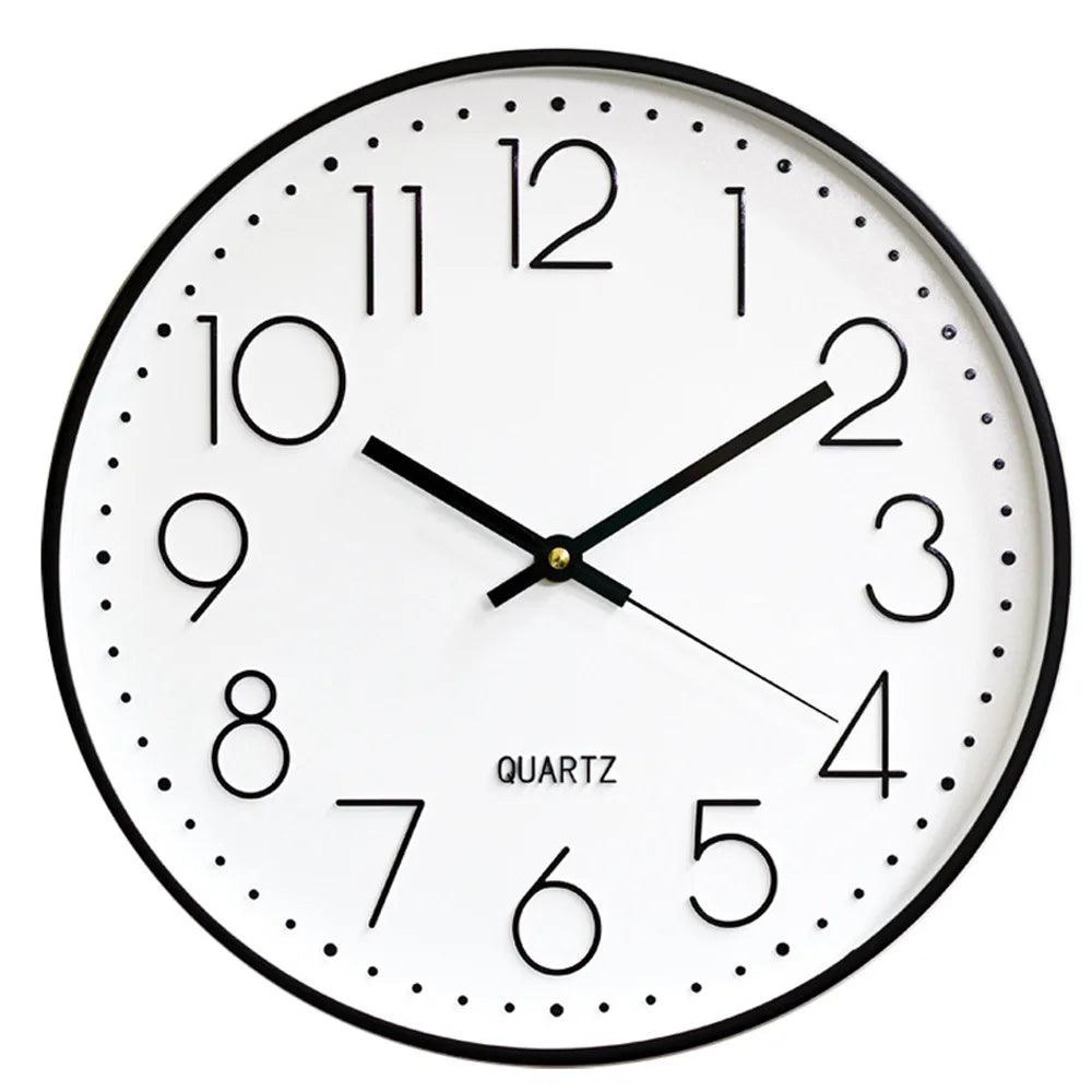 CalmTime Stillegående Veggur, 12-Tommers Ikke-Tikkende Design for Moderne Hjem