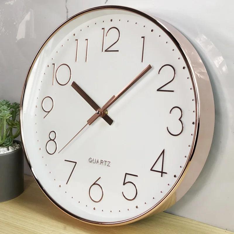 CalmTime Stillegående Veggur, 12-Tommers Ikke-Tikkende Design for Moderne Hjem