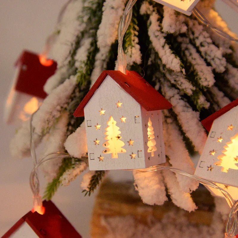 LumaNest Wooden LED House Light With Warm White Glow For Christmas Decor Lovers