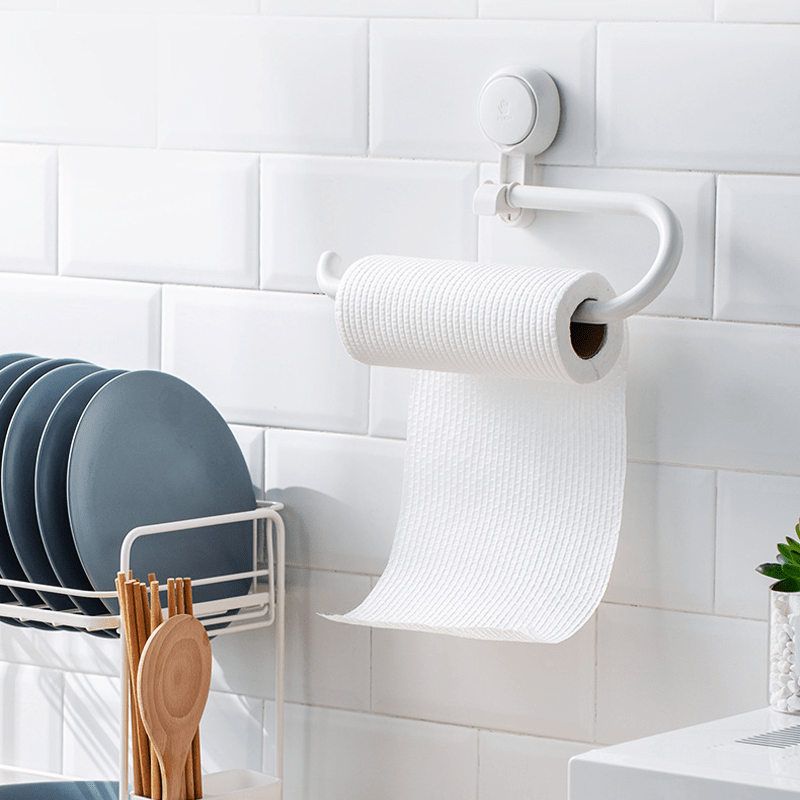 AeroGrip Drillless Stainless Steel Toilet Paper Holder With Suction For Bathrooms