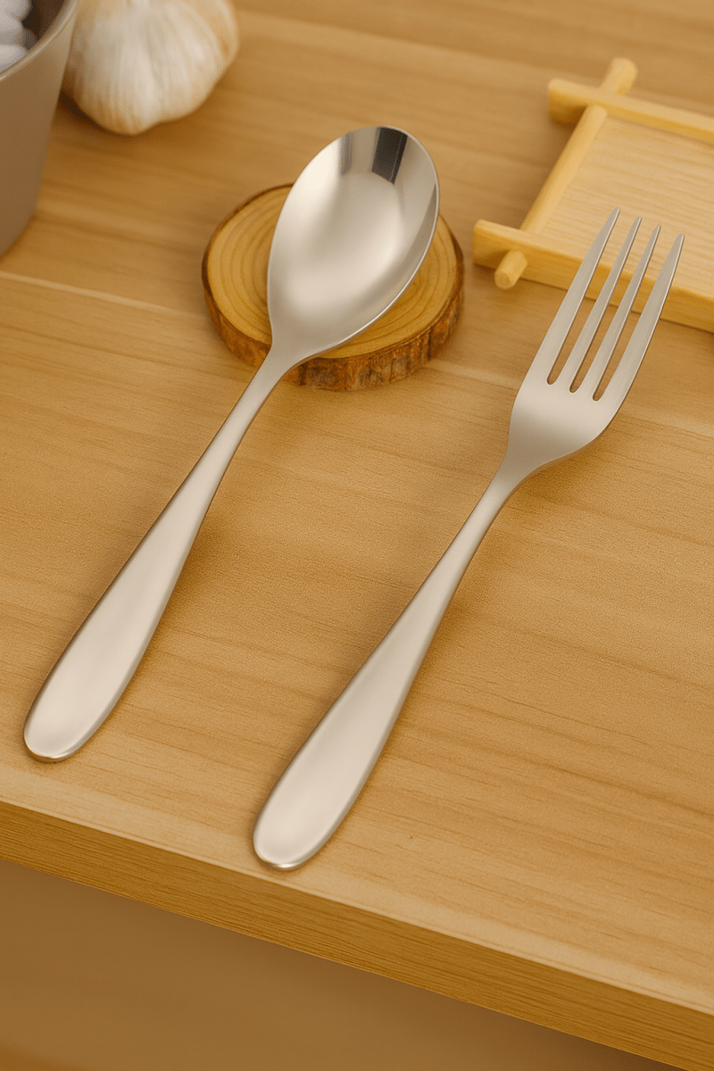 TerraLite Ultralight Titanium Cutlery Set For Campers And Backpackers Food Safe