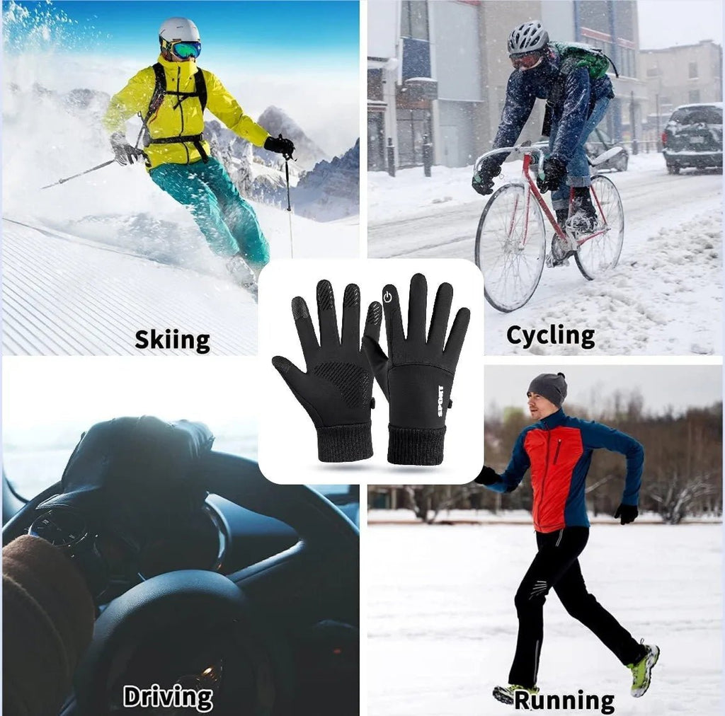 Rukavice FrostGuard s tepelnou ochranou, dotykovou obrazovkou, voděodolností a pevný úchopem