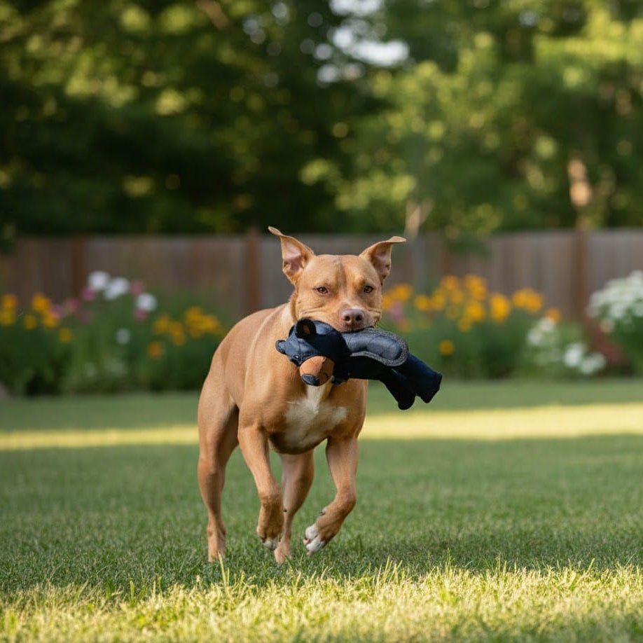 Juguete interactivo para perros PawForge para masticadores fuertes con forma irregular y superficie texturizada