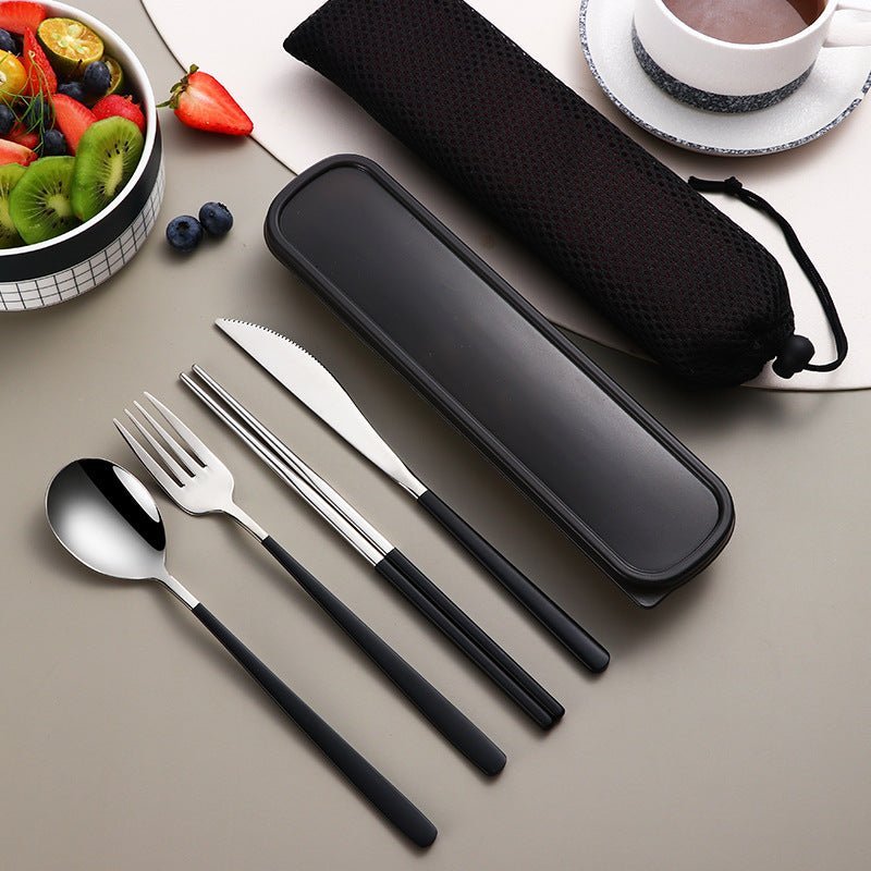 VoyageEase Premium Stainless Steel Travel Cutlery Set for Office and Daily Use