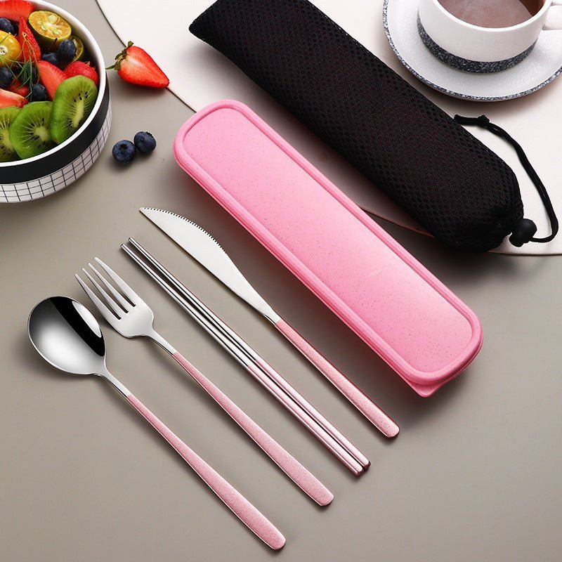 VoyageEase Premium Stainless Steel Travel Cutlery Set for Office and Daily Use