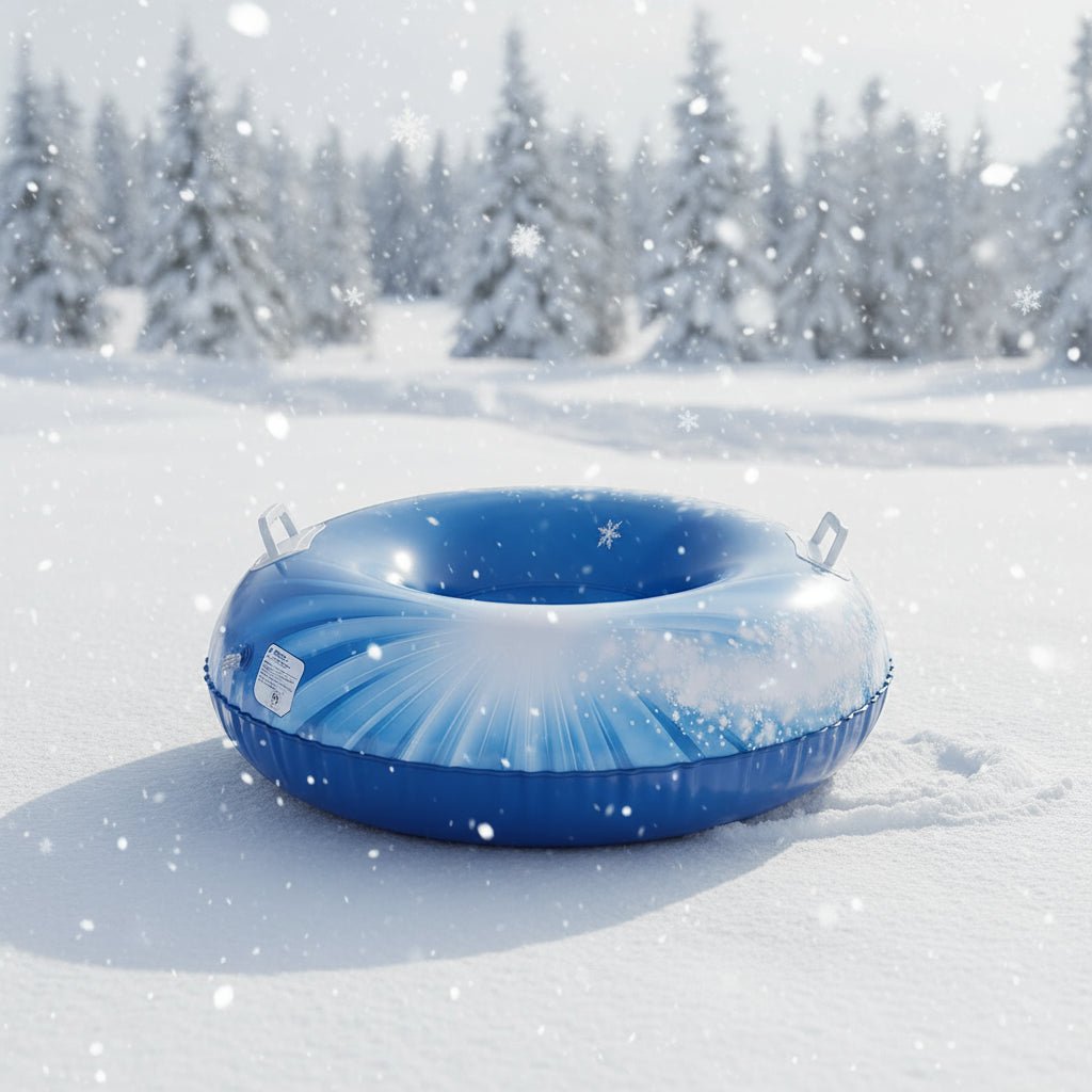 Frost Glide oppblåsbar snøtube for snømoro, slitesterk PVC, trygg for barn og voksne