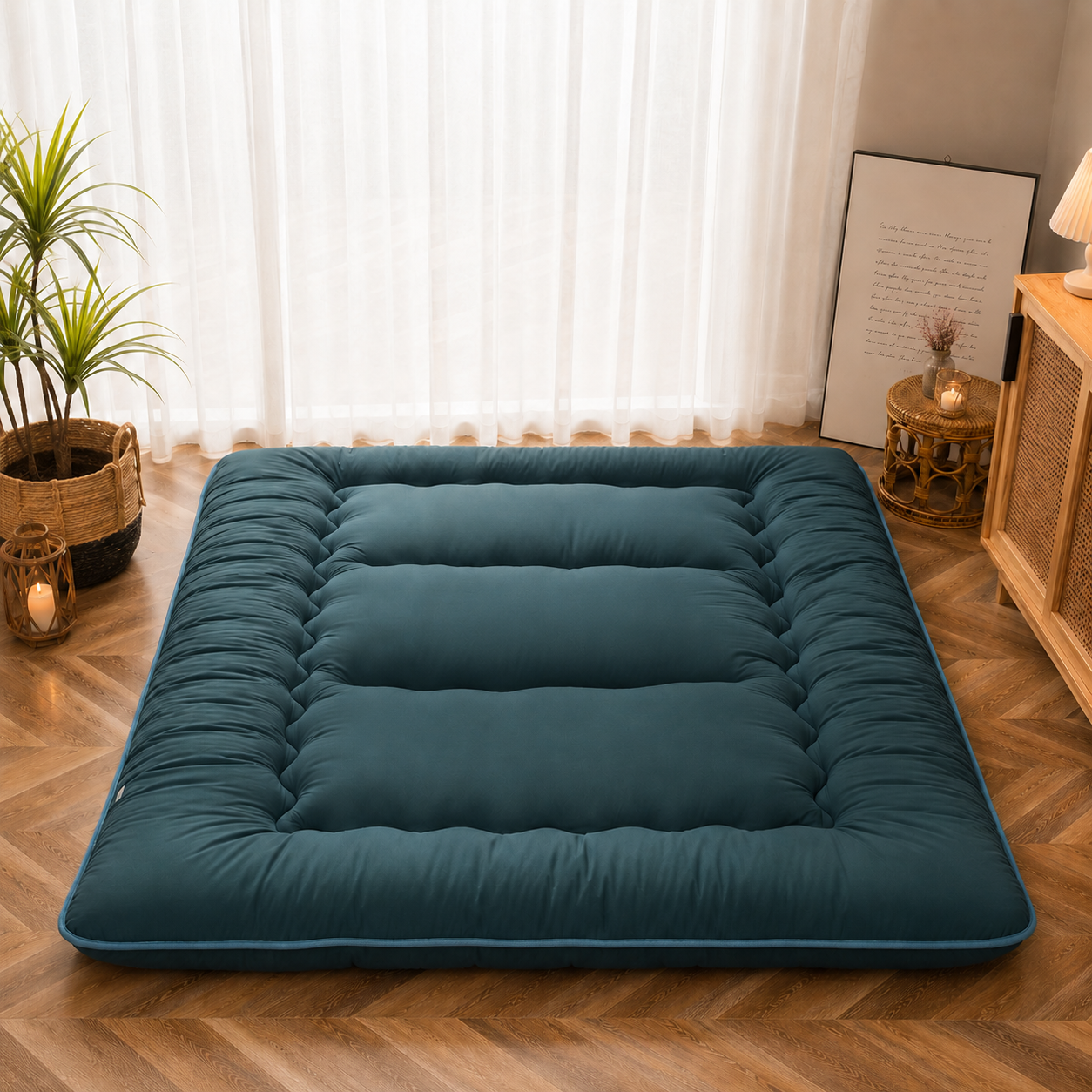 Foldable Tatami Floor Mattress, 4-Inch Futon Bed For Adults And Kids