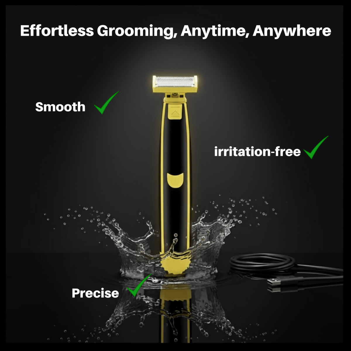 NovaEdge Pro Body Groomer For Men Wet And Dry Shaver With Skin Friendly Dual Blades