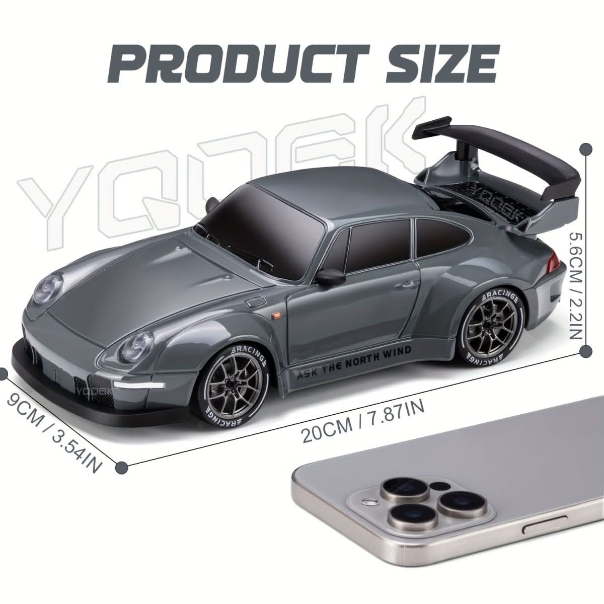 Nova Drift RC autó LED kerekekkel és összkerékhajtással, 1:24 méretarányban