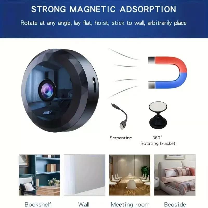 NovaGuard Mini Magnetic WiFi Security Camera 1080P Night Vision With Motion Detection