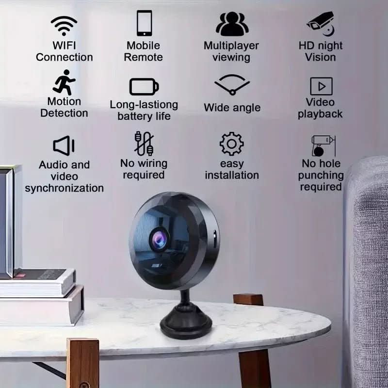 NovaGuard Mini Magnetic WiFi Security Camera 1080P Night Vision With Motion Detection