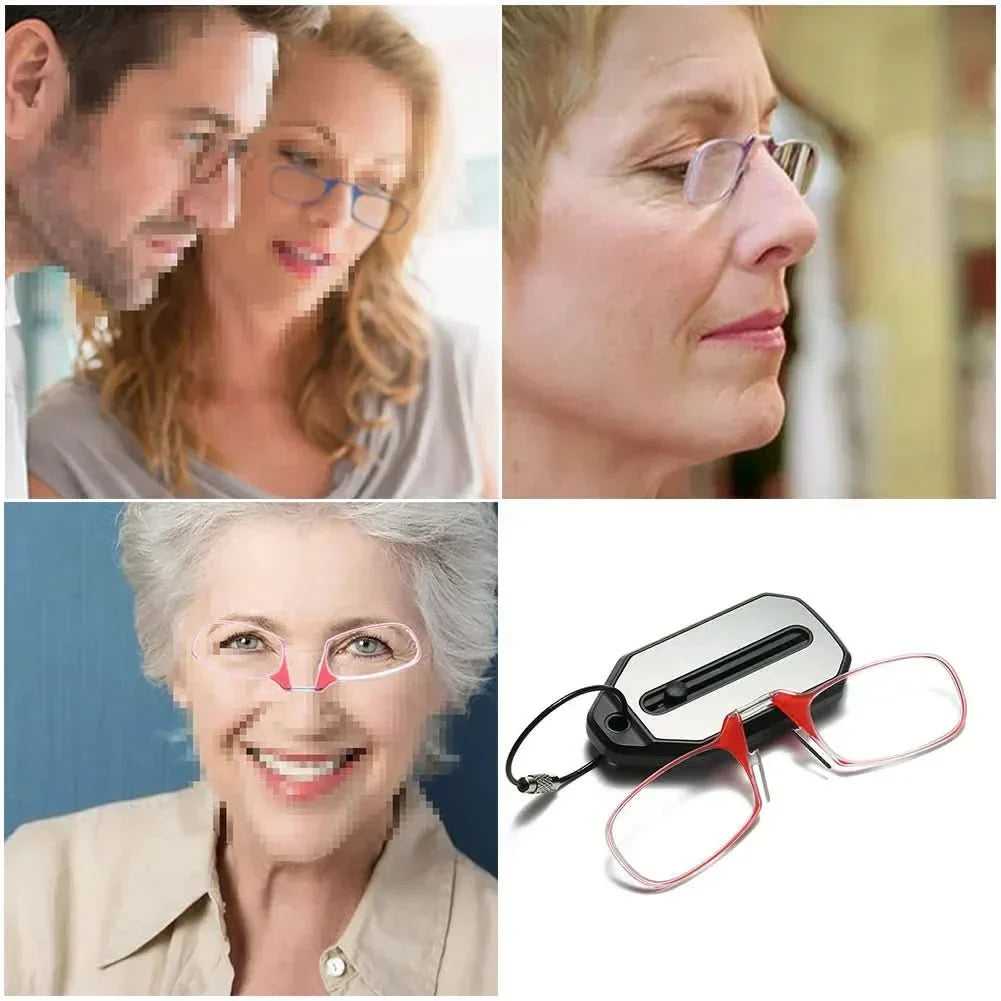 BrightView Foldable Reading Glasses For Presbyopia Ultralight Rimless Comfort