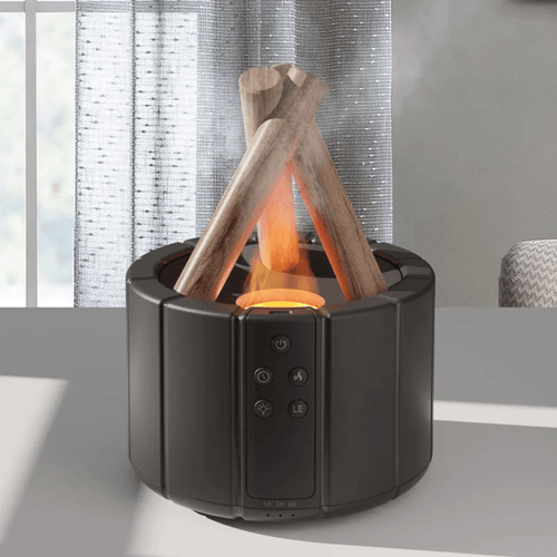 AstraGlow Aroma-Diffusor mit Duftöl Ultraschall-Flammen-Luftbefeuchter für Zuhause und Spa