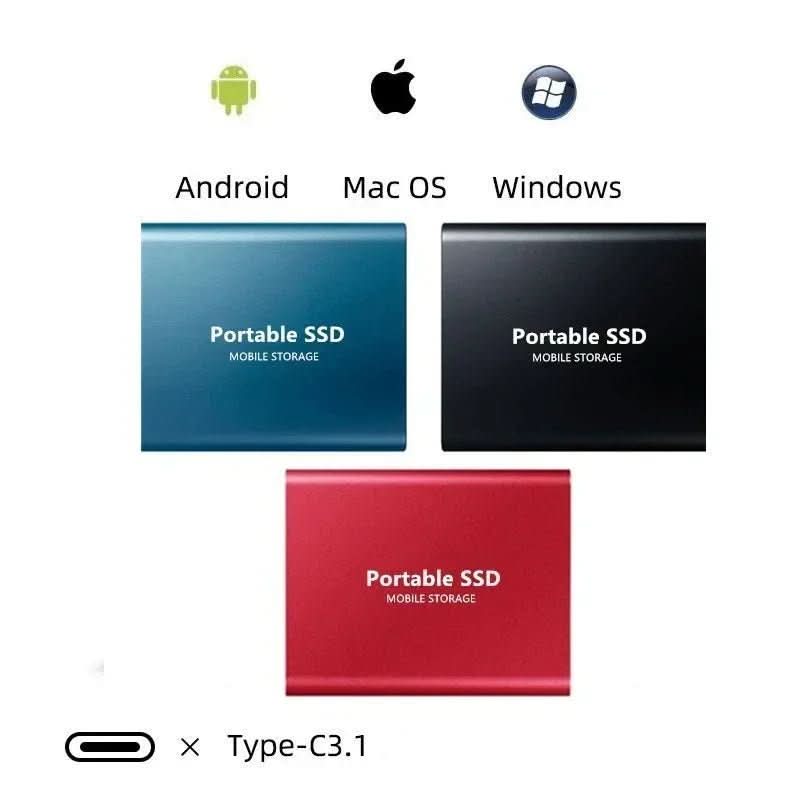 NovaVault Külső SSD 100GB USB-C USB 3.1 Nagy Sebességű Hordozható Meghajtó Profi Felhasználóknak