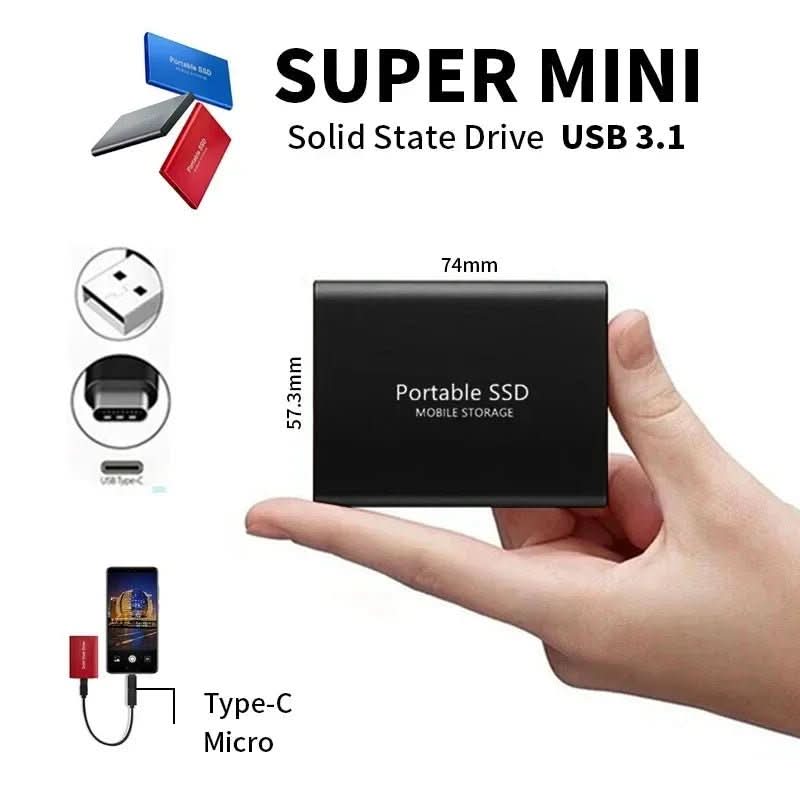 NovaVault Külső SSD 100GB USB-C USB 3.1 Nagy Sebességű Hordozható Meghajtó Profi Felhasználóknak