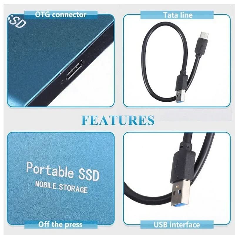 NovaVault Külső SSD 100GB USB-C USB 3.1 Nagy Sebességű Hordozható Meghajtó Profi Felhasználóknak