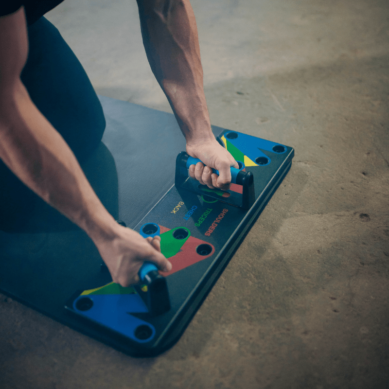 PulseFlex Push Up-stasjon Ergonomisk målrettet overkroppstrening for hjemmetrening