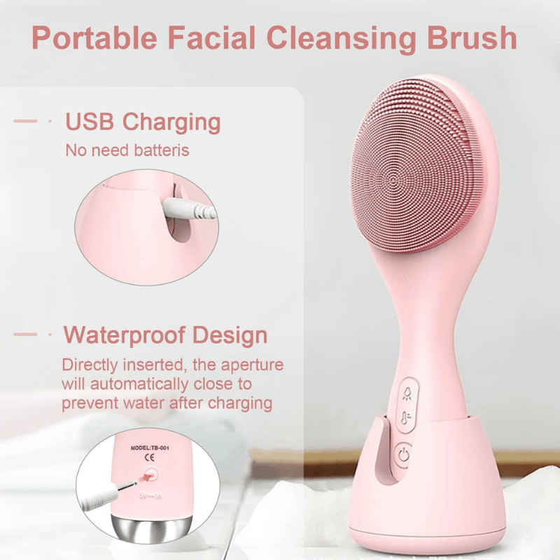 LumaPure Electric Facial Cleanser With LED Light And 42 Celsius Heat