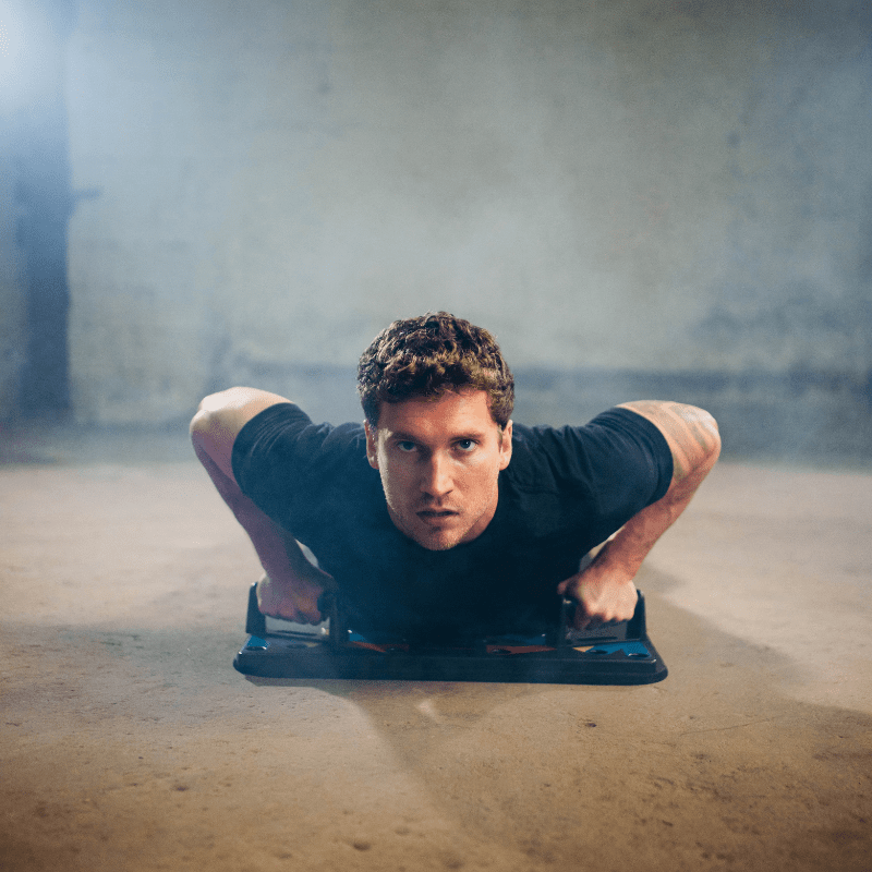 PulseFlex Push Up-stasjon Ergonomisk målrettet overkroppstrening for hjemmetrening