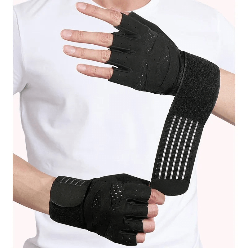 Breathable Non Slip Grip Fitness Gloves With Wrist Support For Athletes By GripForge