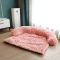 CozyPaw myk kjæledyrsofa med kant for komfortabel søvn og møbelbeskyttelse