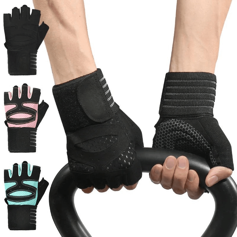 Breathable Non Slip Grip Fitness Gloves With Wrist Support For Athletes By GripForge