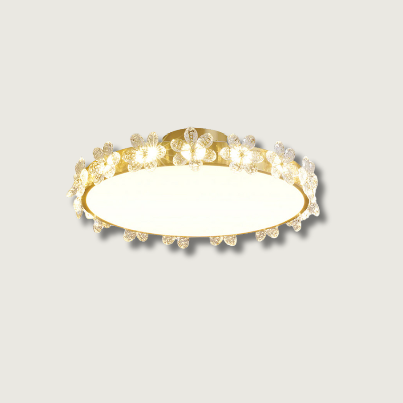 LioraBloom | Ceiling Lamp With Crystal Petals Soft Glow
