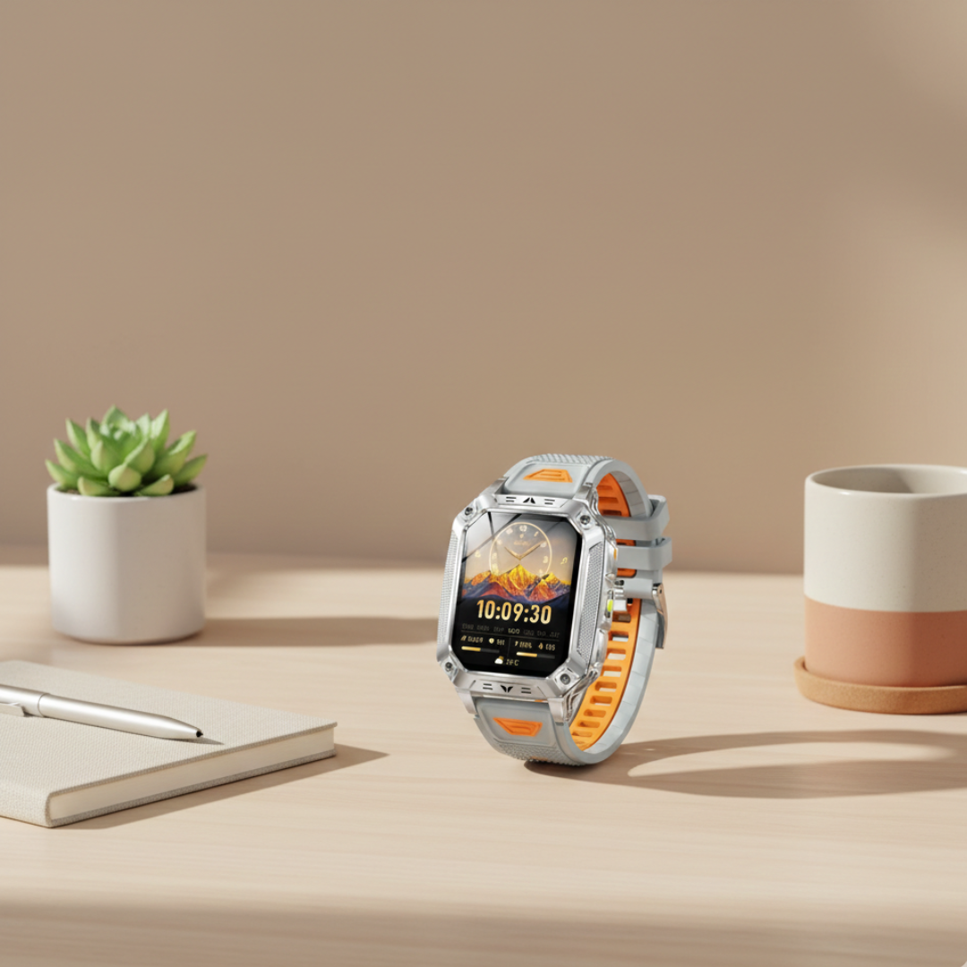 AMOLED-Display Outdoor Fitness Smartwatch Wasserdichter Fitness-Tracker