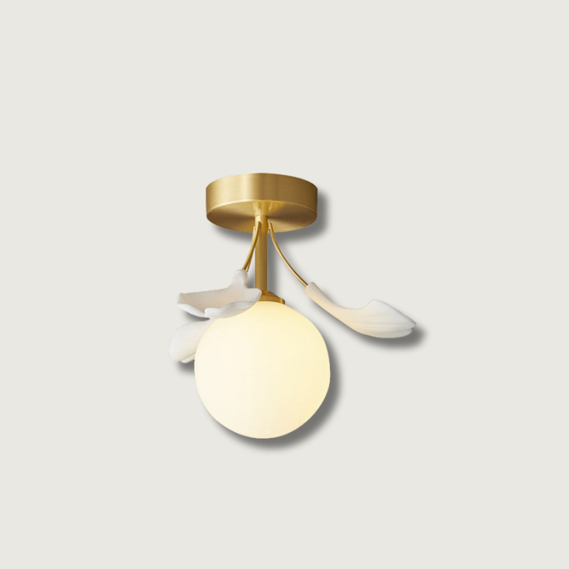 Plafonnier SylvaGlow Feuille de Ginkgo pour Espaces Ambiants