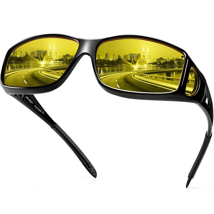 AeroVision Night Vision Polarised Anti-Glare Driving Glasses For Safer Night Driving