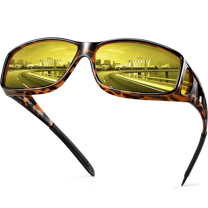 AeroVision Night Vision Polarised Anti-Glare Driving Glasses For Safer Night Driving