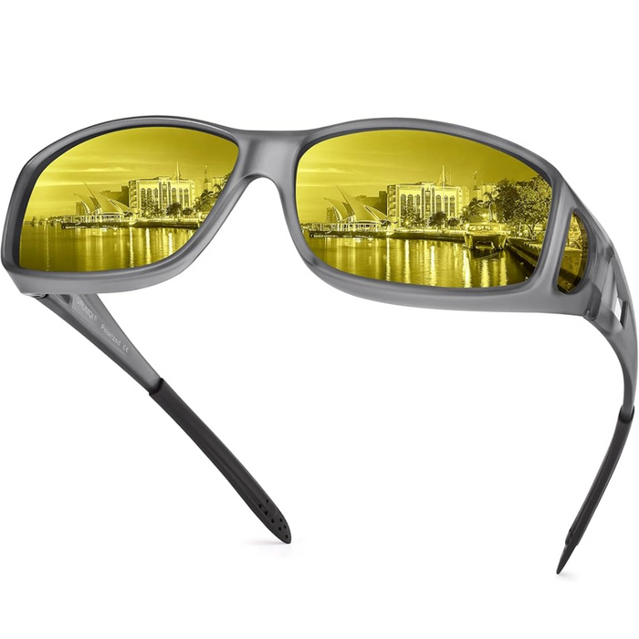 AeroVision Night Vision Polarised Anti-Glare Driving Glasses For Safer Night Driving