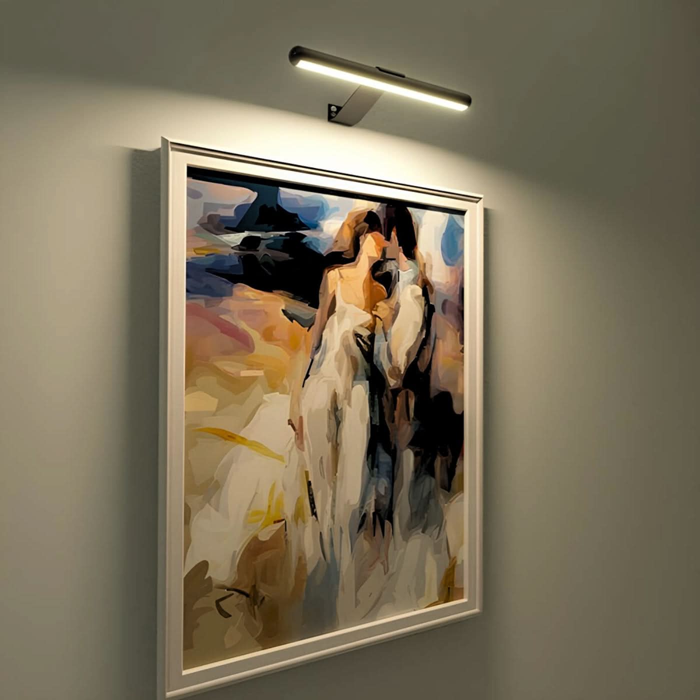 LumaArc trådløs LED vegglampe med roterbart hode for gallerivegger