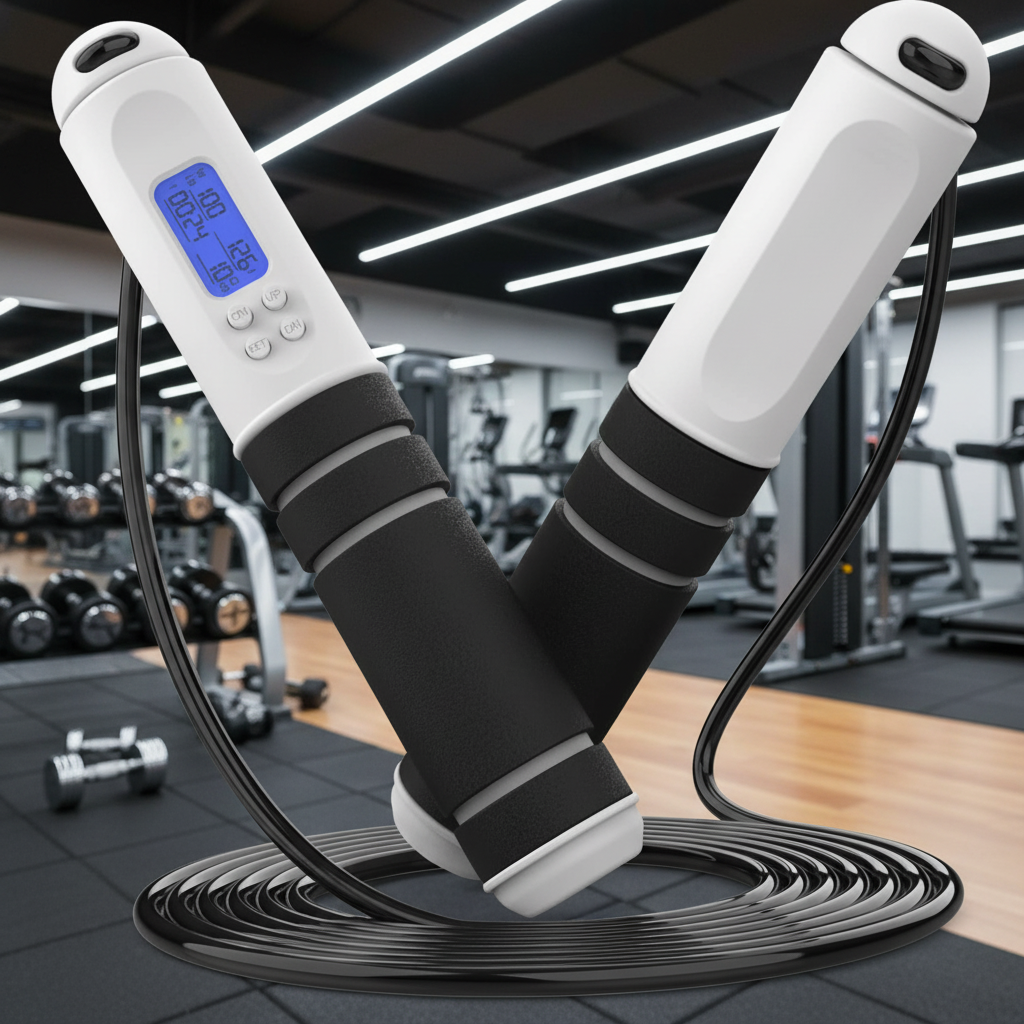 PulseFlex digitales Springseil mit Kalorienzähler für Fitnessbegeisterte