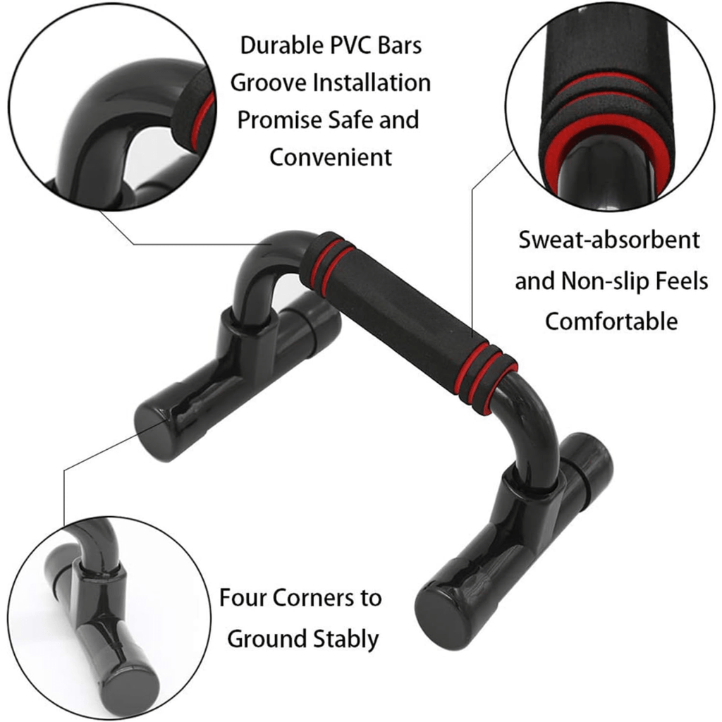 Ergonomiczne poręcze do pompek PivotFlex przyjazne dla stawów do domowego fitnessu