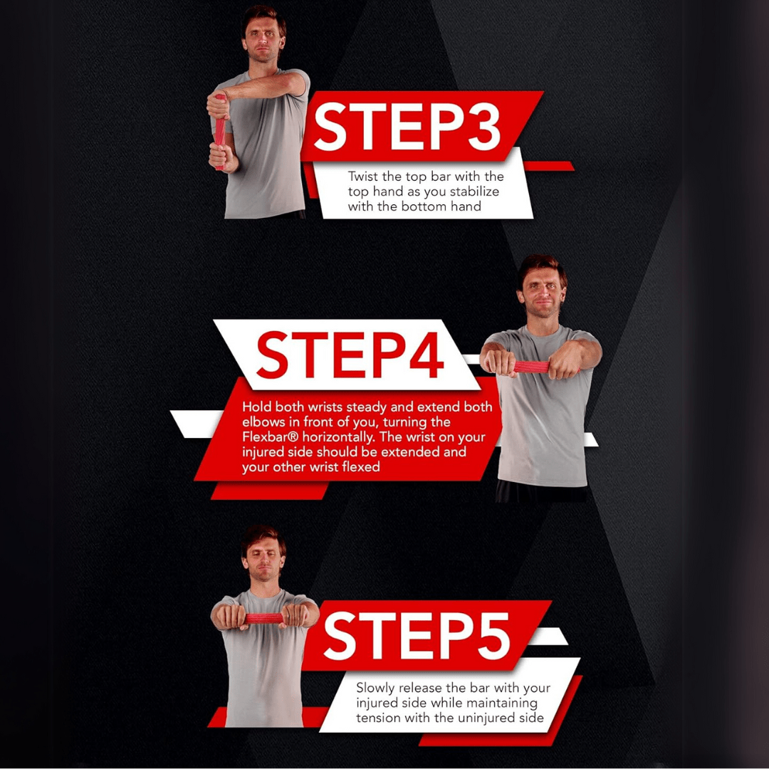 ArcFlex Therapy Resistance Bar For Tennis Elbow Rehab And Forearm Training