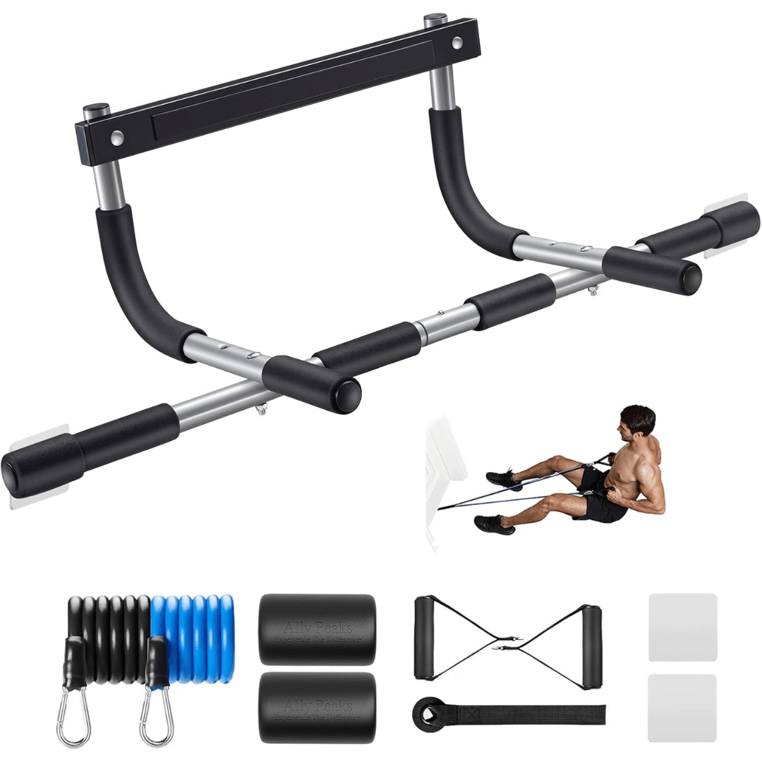 IronGrove Dørkarm Pull-Up Bar, Stål, 200 kg kapasitet, Hjemmegym