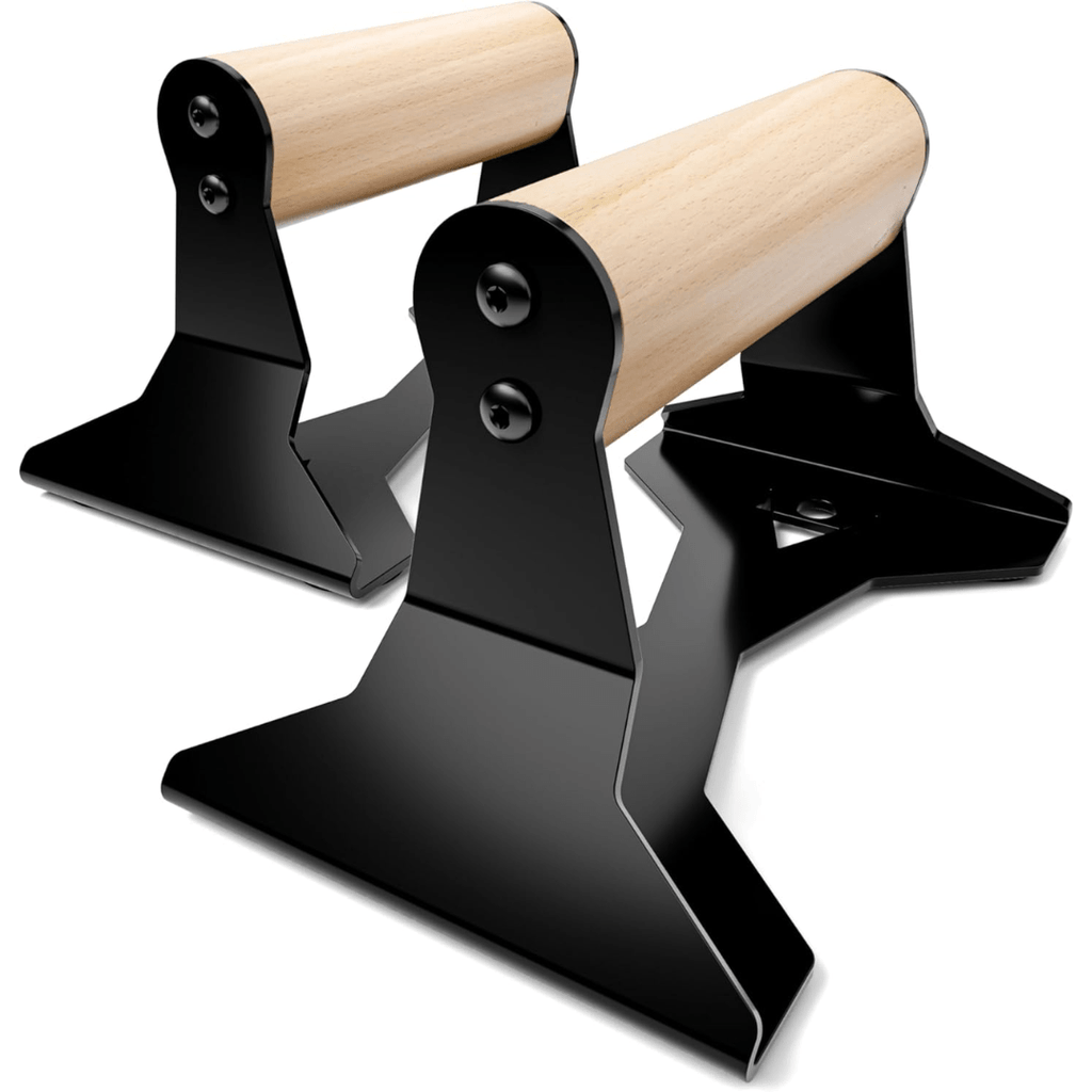 EnduraGrip ergonomiske parallettstenger i tre med stålkjerne for hjemmetrening