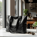 Aurelia Skinn Skulderveske med Retro Sjarm og Glatt Finish