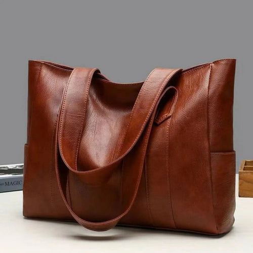 Aurelia Leder-Schultertasche mit Retro-Charme und glattem Finish