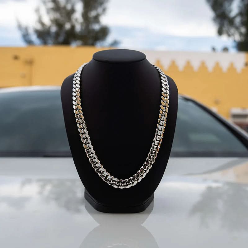 Collana a catena cubana Miami NovaPulse 8mm lucida, dichiarazione per chi ama distinguersi