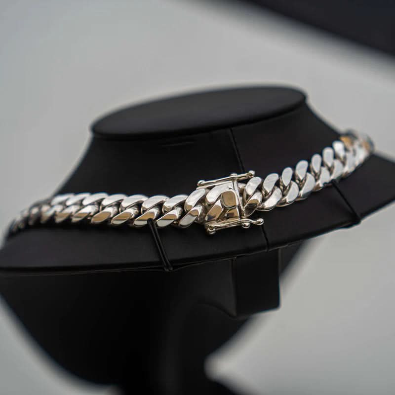 Collana a catena cubana Miami NovaPulse 8mm lucida, dichiarazione per chi ama distinguersi