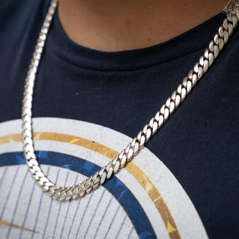 Collana a catena cubana Miami NovaPulse 8mm lucida, dichiarazione per chi ama distinguersi