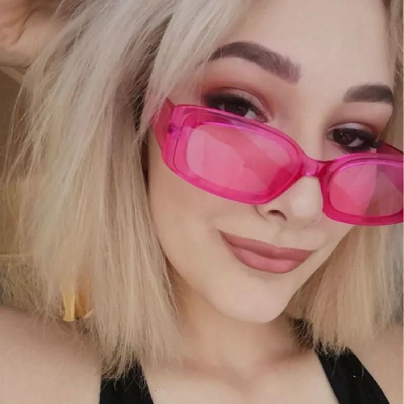 NovaVista Retro Style Rectangular Sunglasses With UV400 Protection For Women