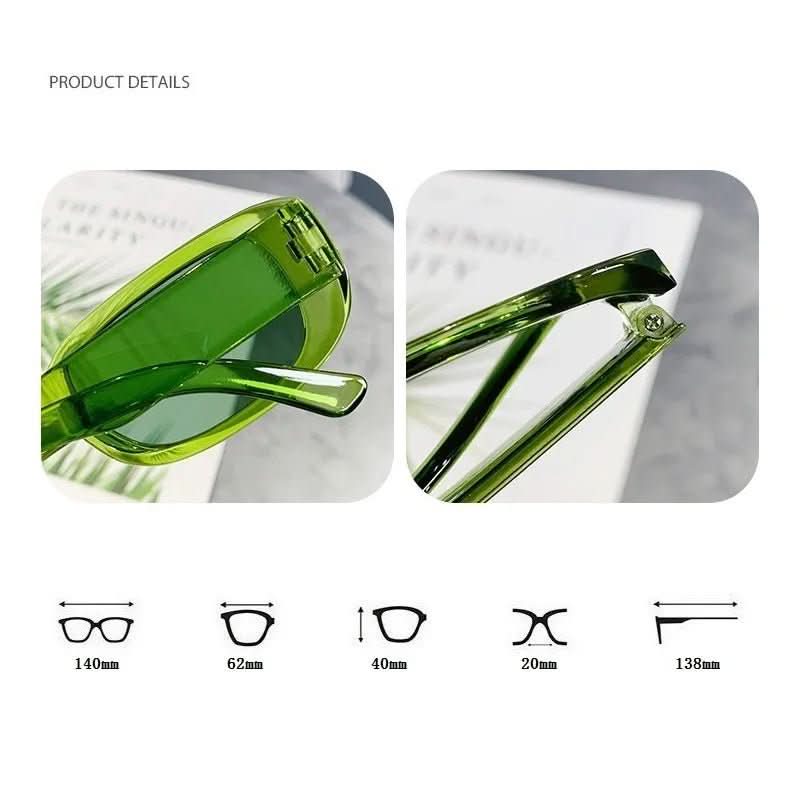 NovaVista Retro Style Rectangular Sunglasses With UV400 Protection For Women