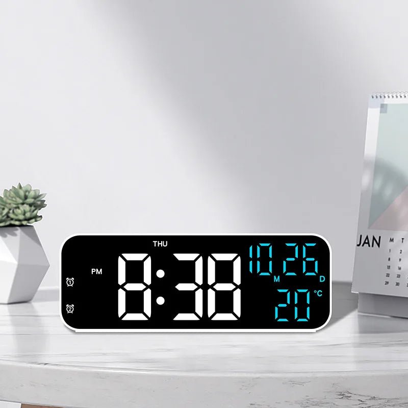 NovaWake Digital LED Alarm Clock With Voice Control And Temp Display For Night Owls