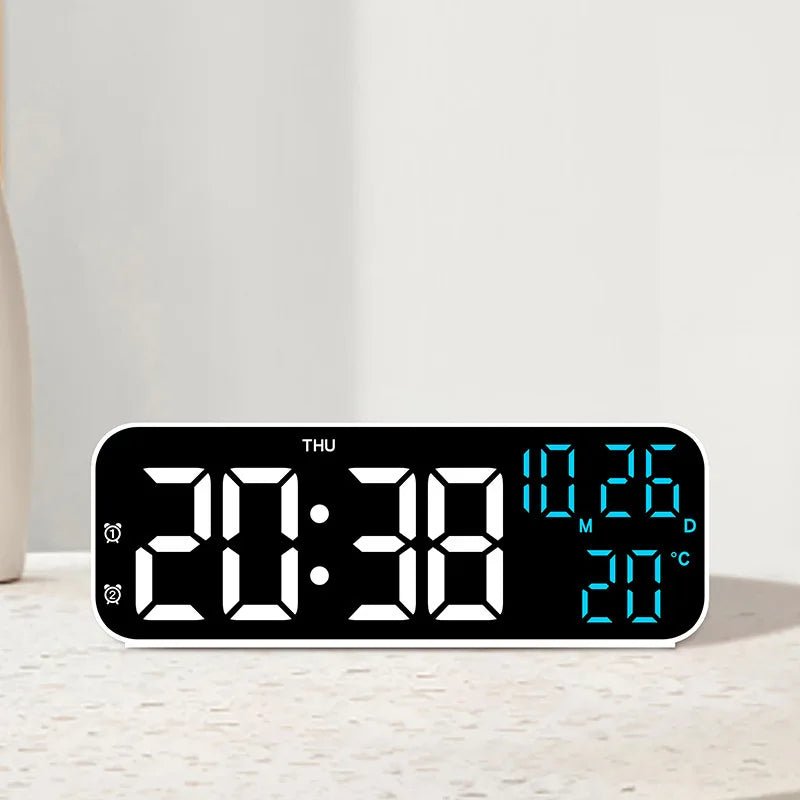 NovaWake Digital LED Alarm Clock With Voice Control And Temp Display For Night Owls