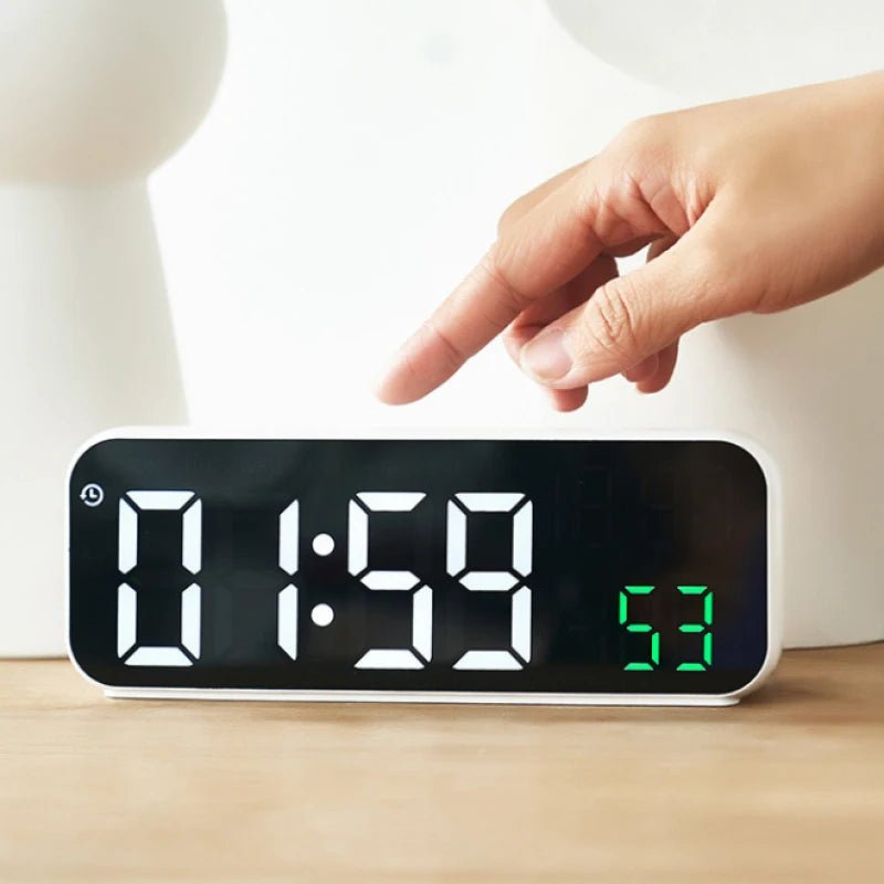 NovaWake Digital LED Alarm Clock With Voice Control And Temp Display For Night Owls