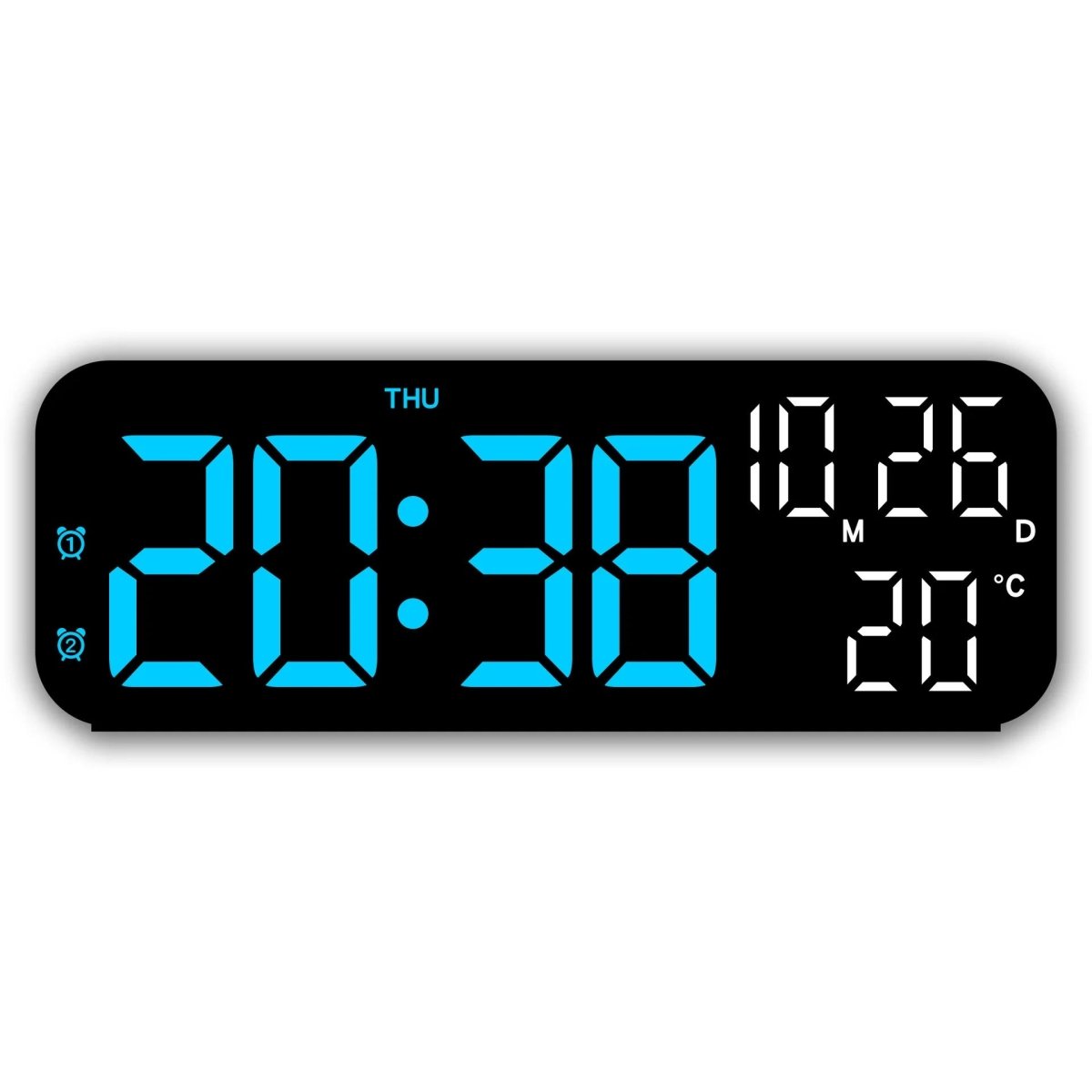 NovaWake Digital LED Alarm Clock With Voice Control And Temp Display For Night Owls